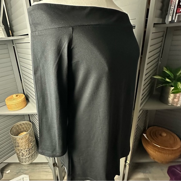 Black Off Shoulder Form-fitting Cotton Top 3/4 Sleeves by LOFT - NWTS! LP - Picture 3 of 7
